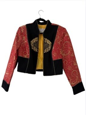 Vintage Fancy That It’s Splendiferous Silk Brocade Cropped Jacket Medium